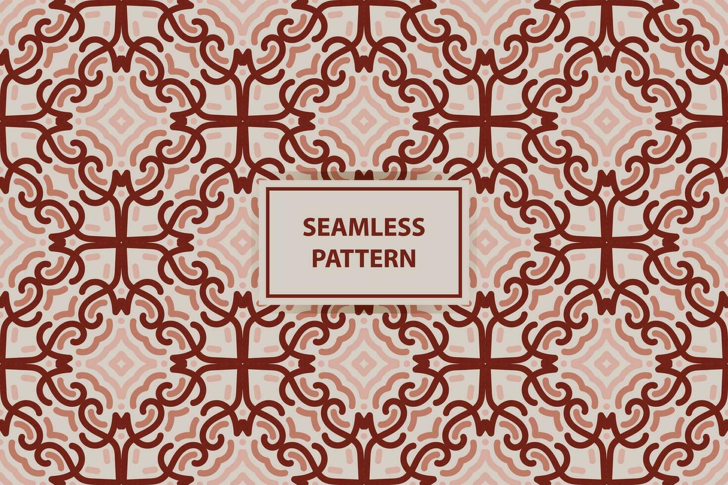 Vector traditional seamless Pattern In Flat Colors