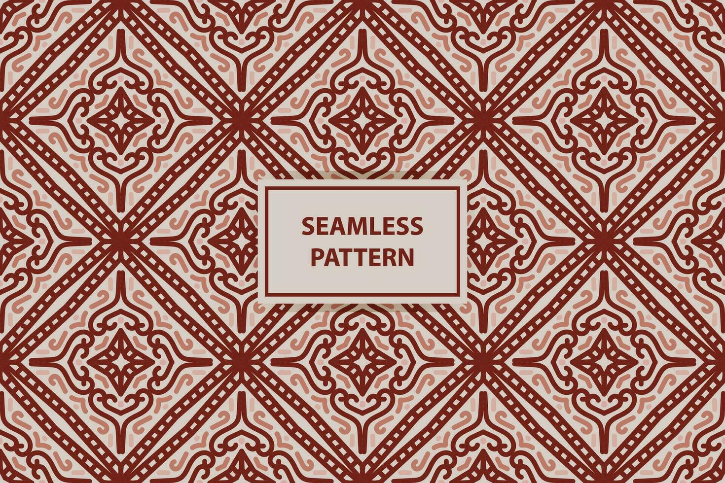 Vector traditional seamless Pattern In Flat Colors