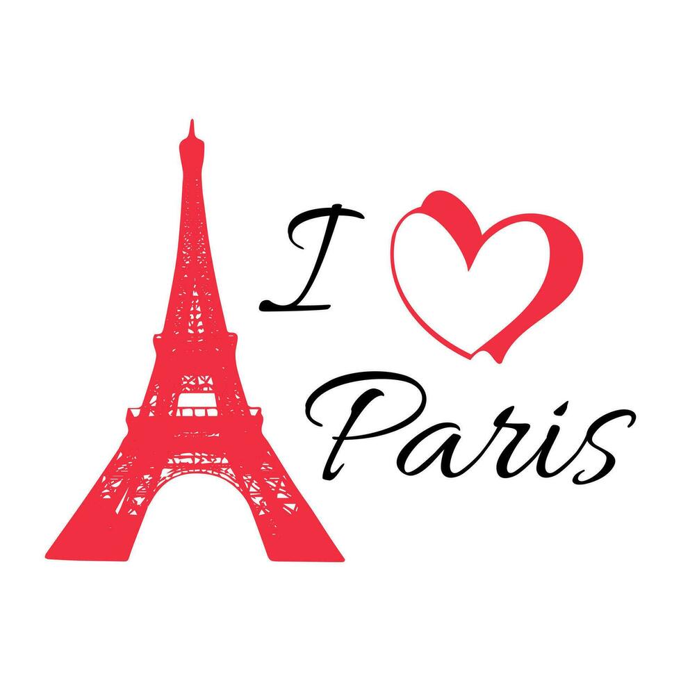 me encanta París vector