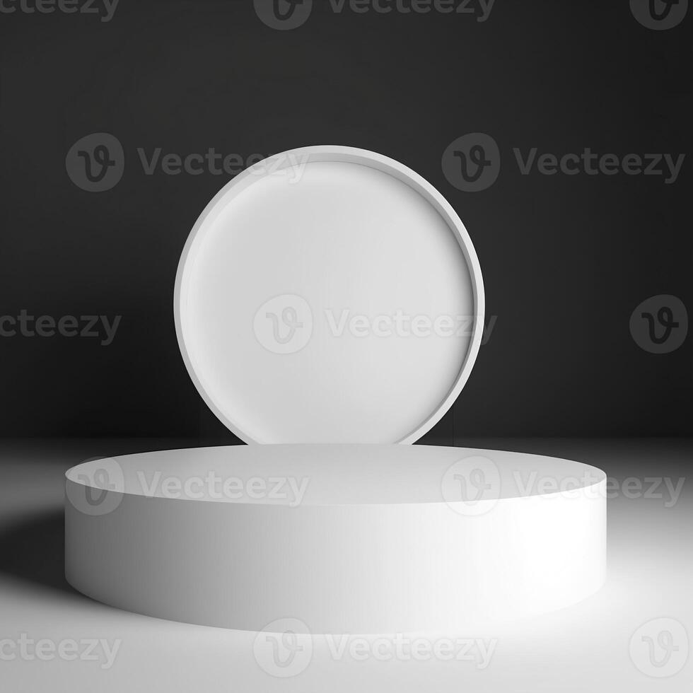 White round podium for product advertising. photo