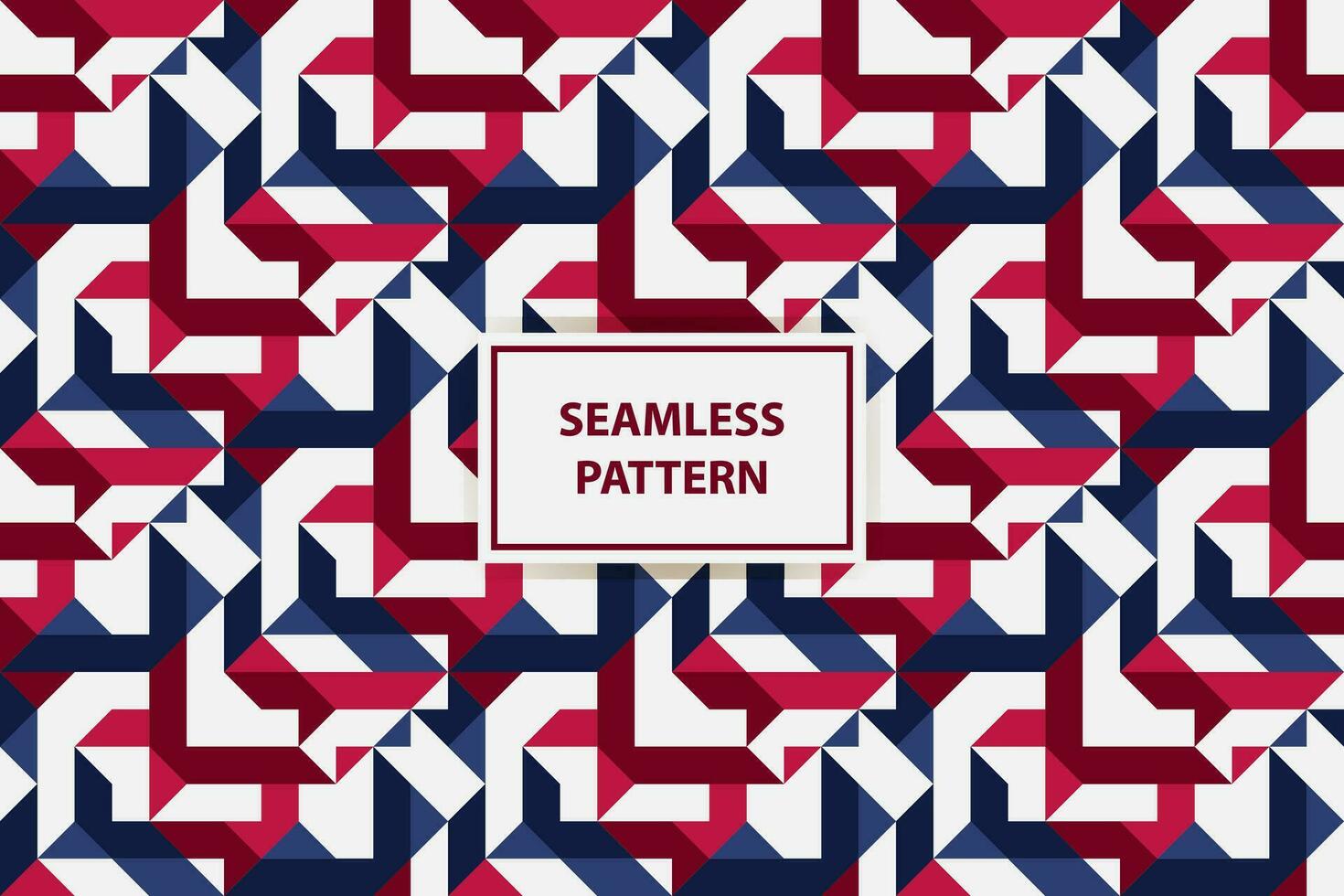 Abstract Seamless Pattern, colored as USA Flag. Vector Illustration of american Background for Celebration Holiday American President Day, memorial day