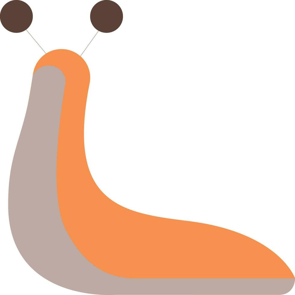 Cartoon happy slug isolated on white background vector