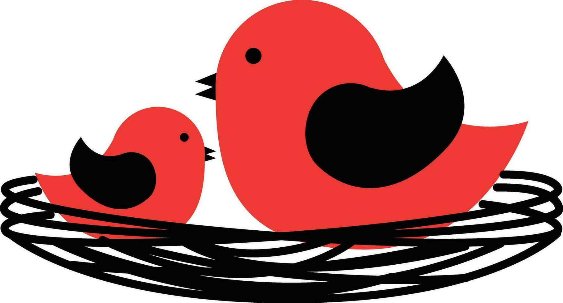 Beautiful and cute multi-coloured birds. Spring birds with beautiful beaks and red cheeks. Vector birds for postcards