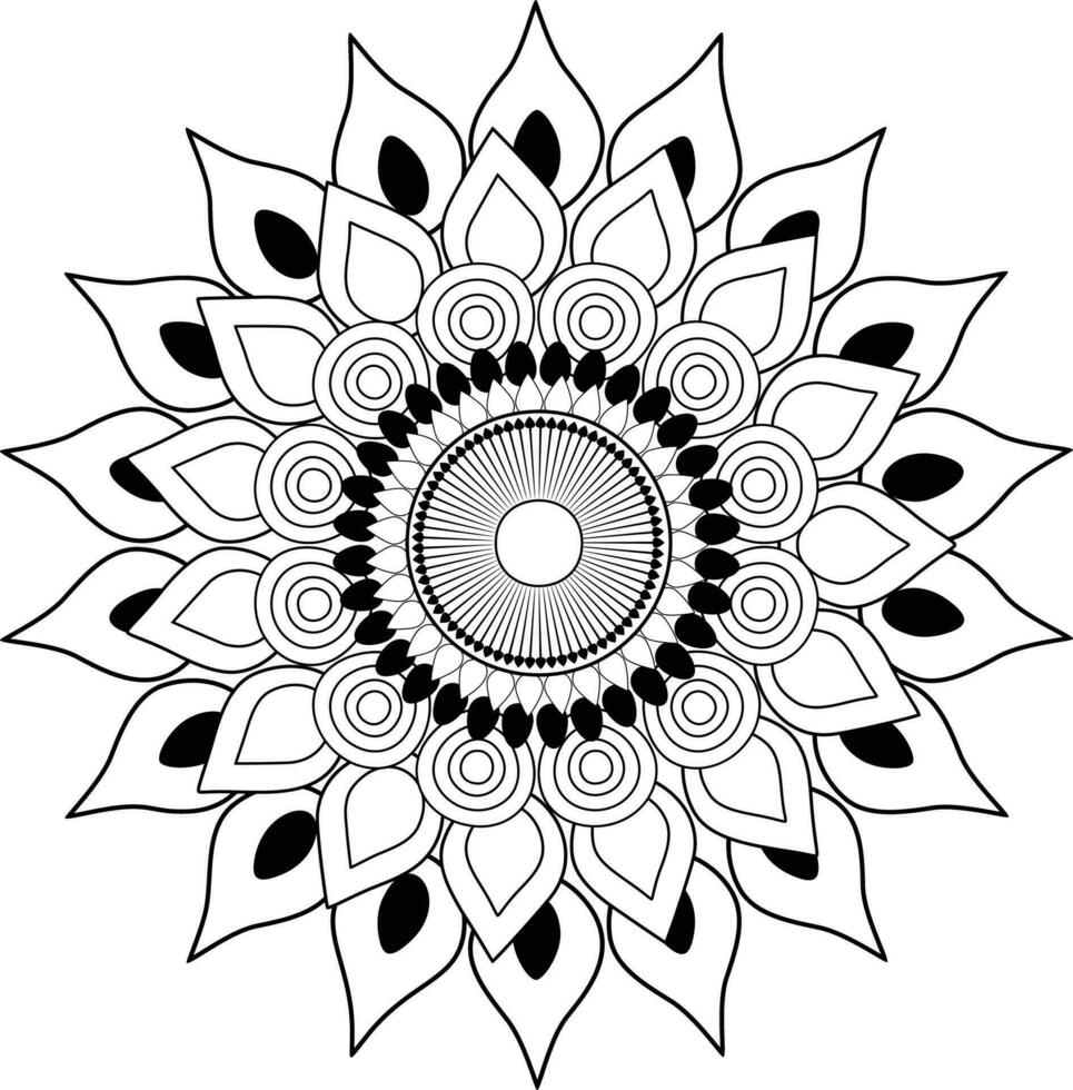 Abstract background with a flower Mandala Colorful Background vector