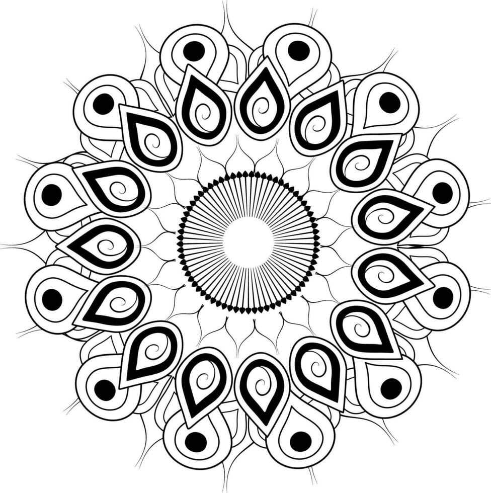 Abstract background with circles Mandala Colorful Background vector