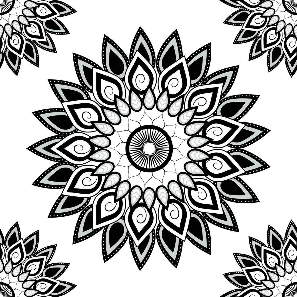 Abstract floral ornament Mandala Colorful Background. vector