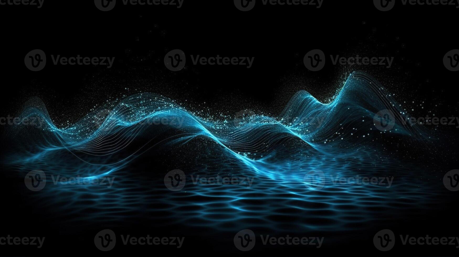 An Abstract Representation of Sound Waves and Music Frequencies. photo
