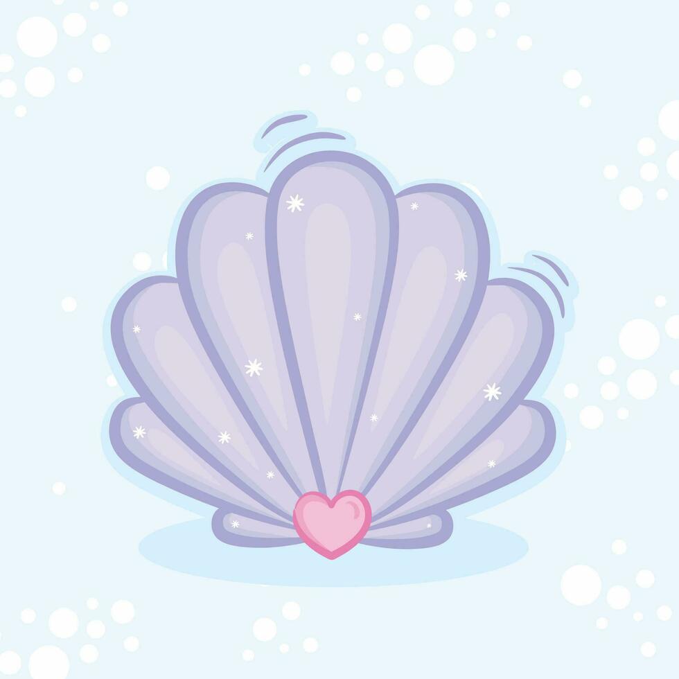 Cute beautiful shell isolated on vector image