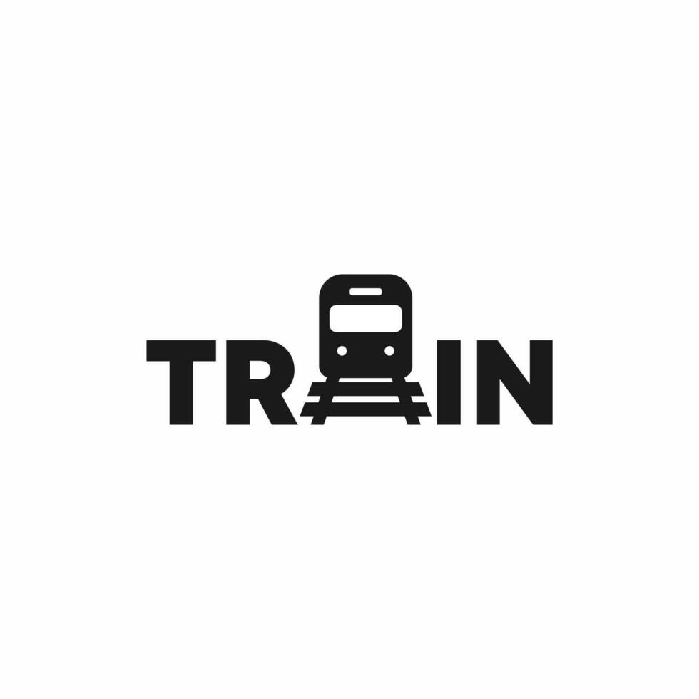 tren logo diseño, logotipo y vector logo