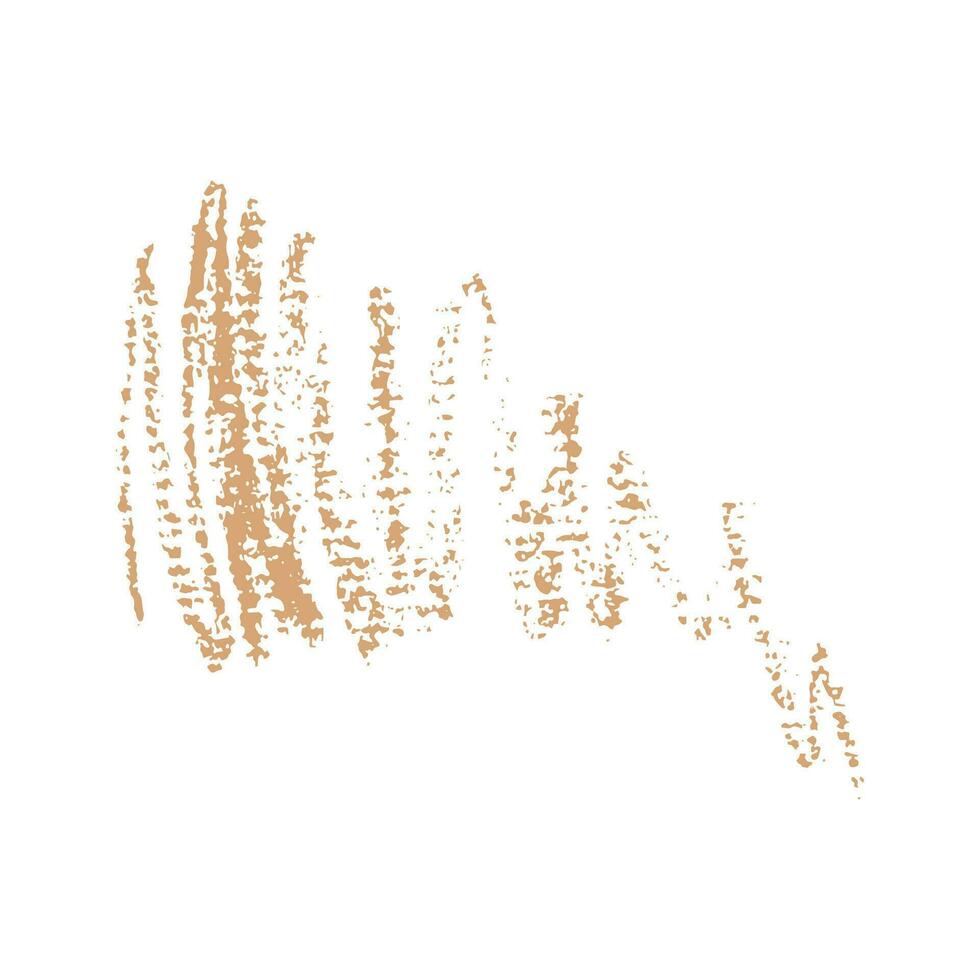 abstract pastel spot on white background. Hand drawn gold crayon scribble texture. Isolate. vector