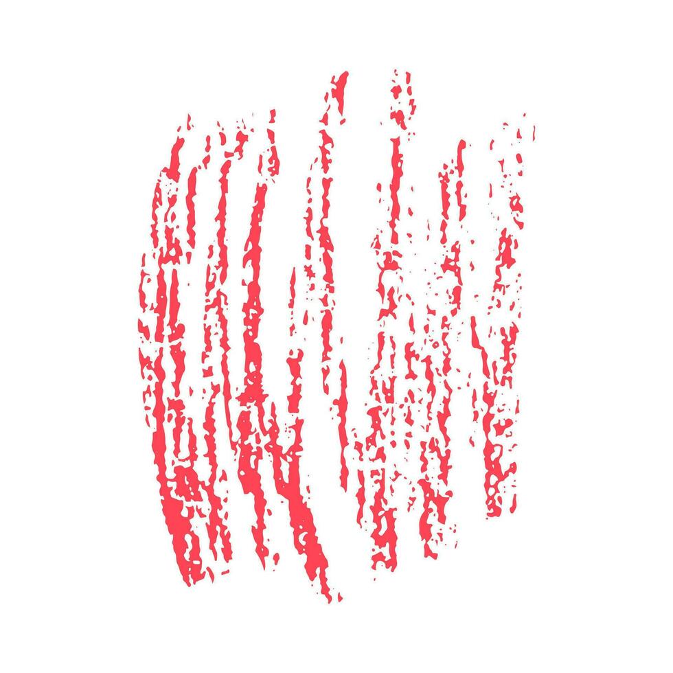 Abstract pastel spot on white background. Hand drawn red crayon scribble texture. Isolate. vector