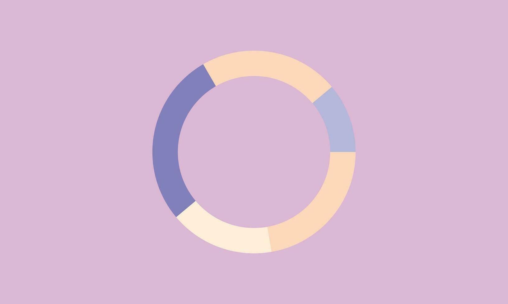 rounded percentage diagram vector