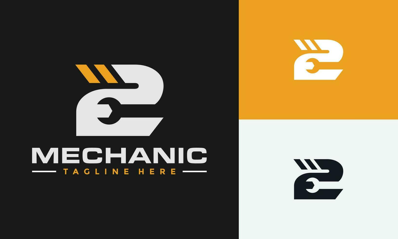 number 2 wrench logo vector