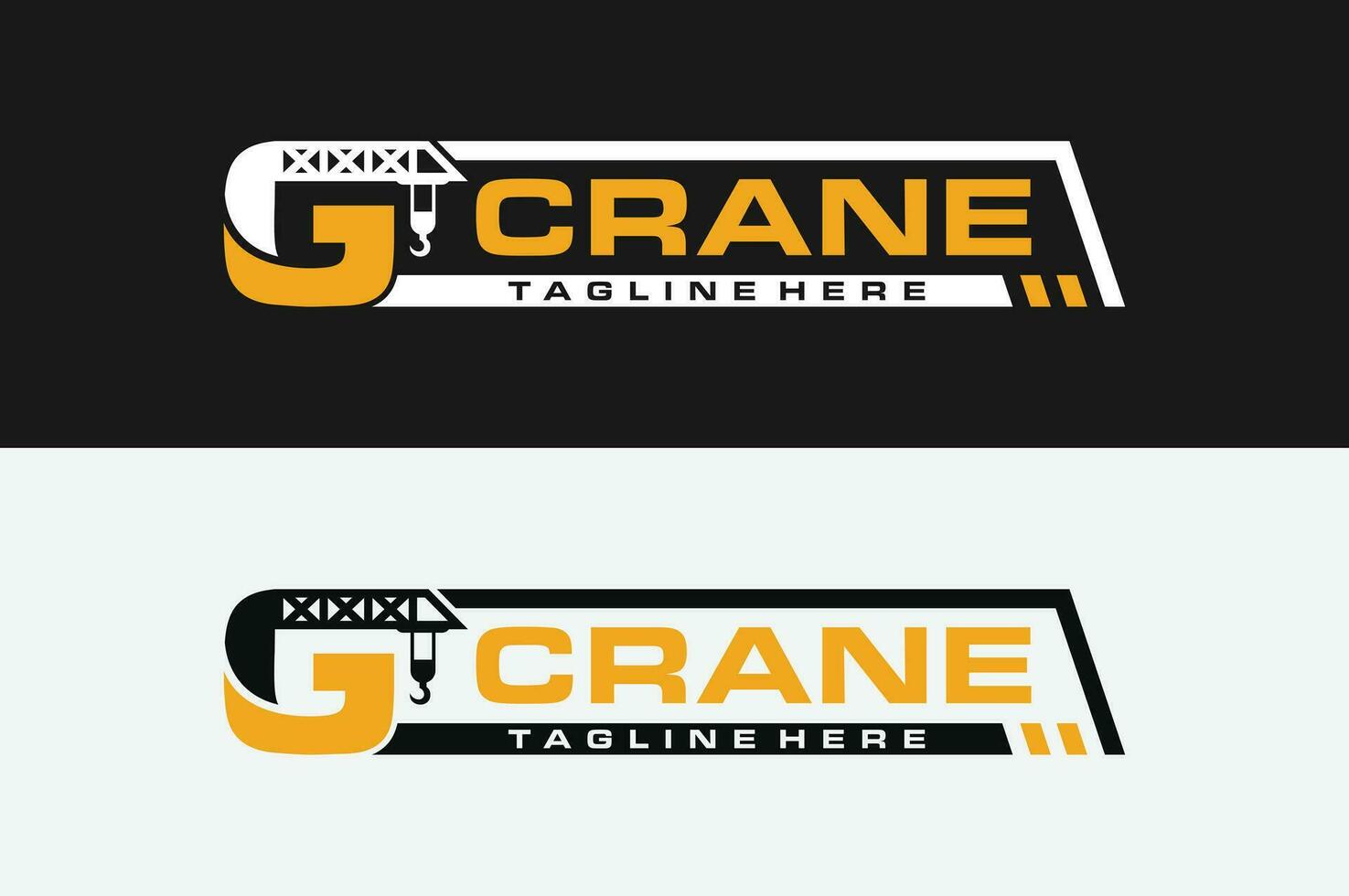 letter G crane text logo vector