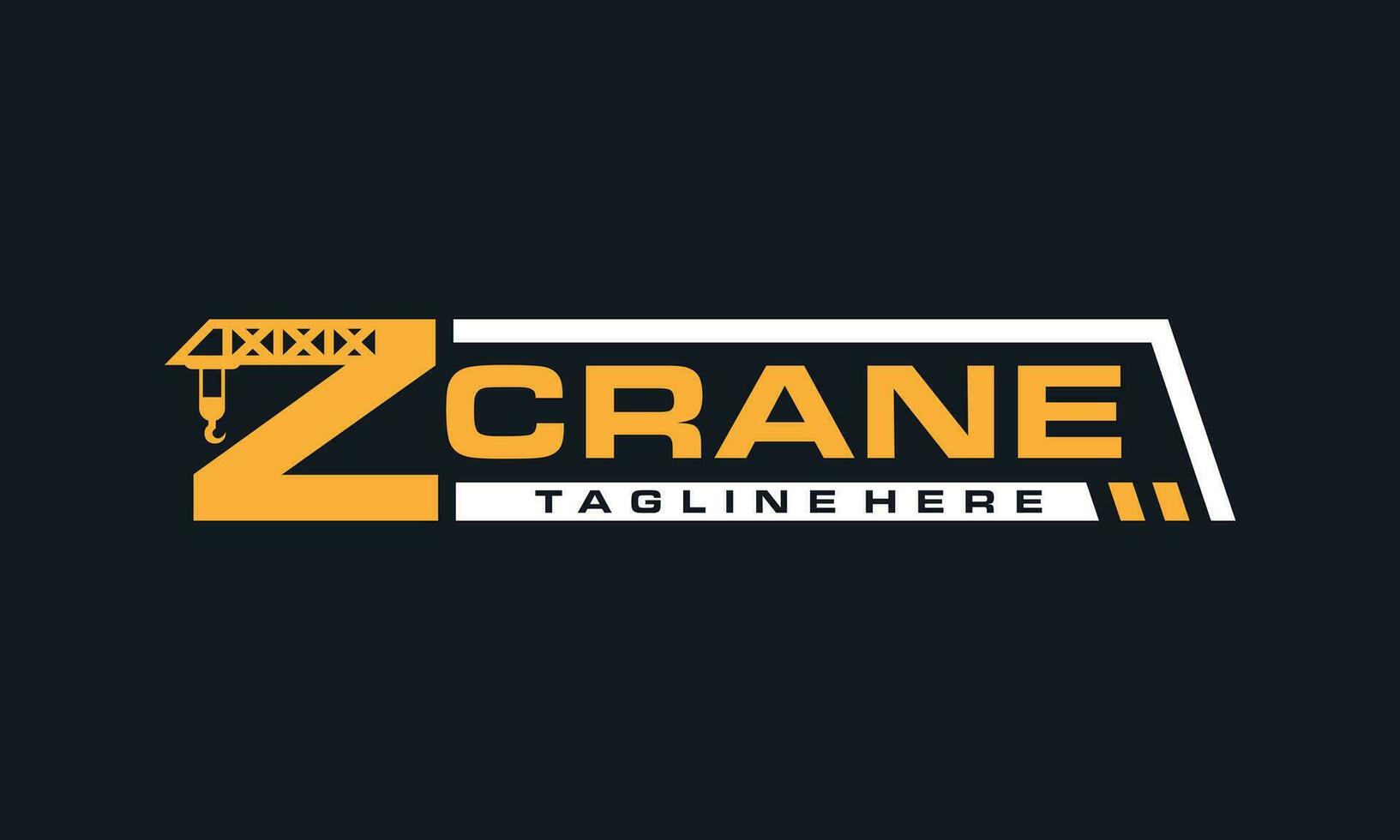 letter Z crane text logo vector
