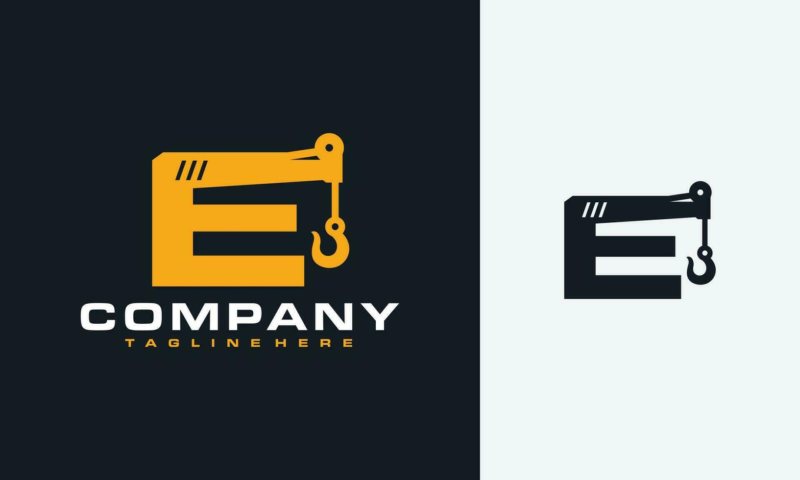 letter E towing logo vector