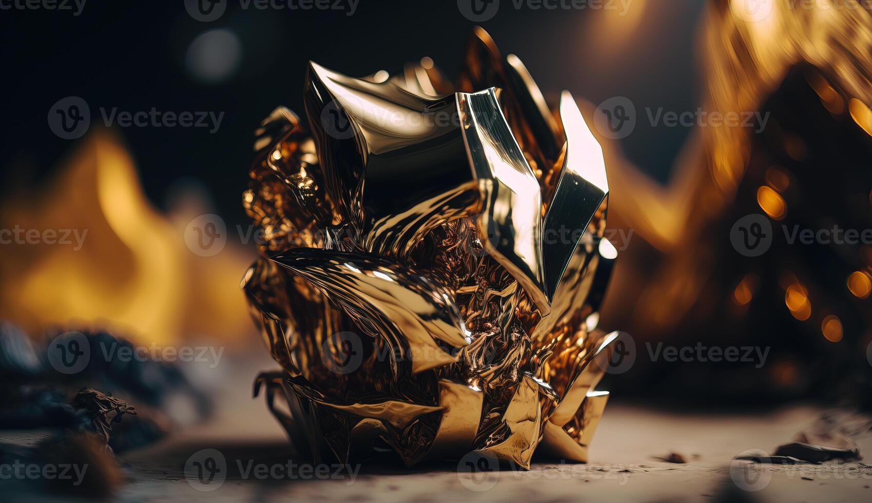 Gold foil sparkles background. photo