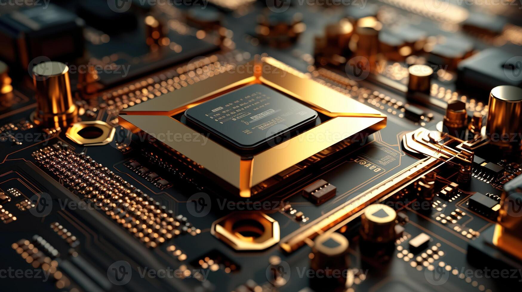 Close-up of an AI Processor. photo