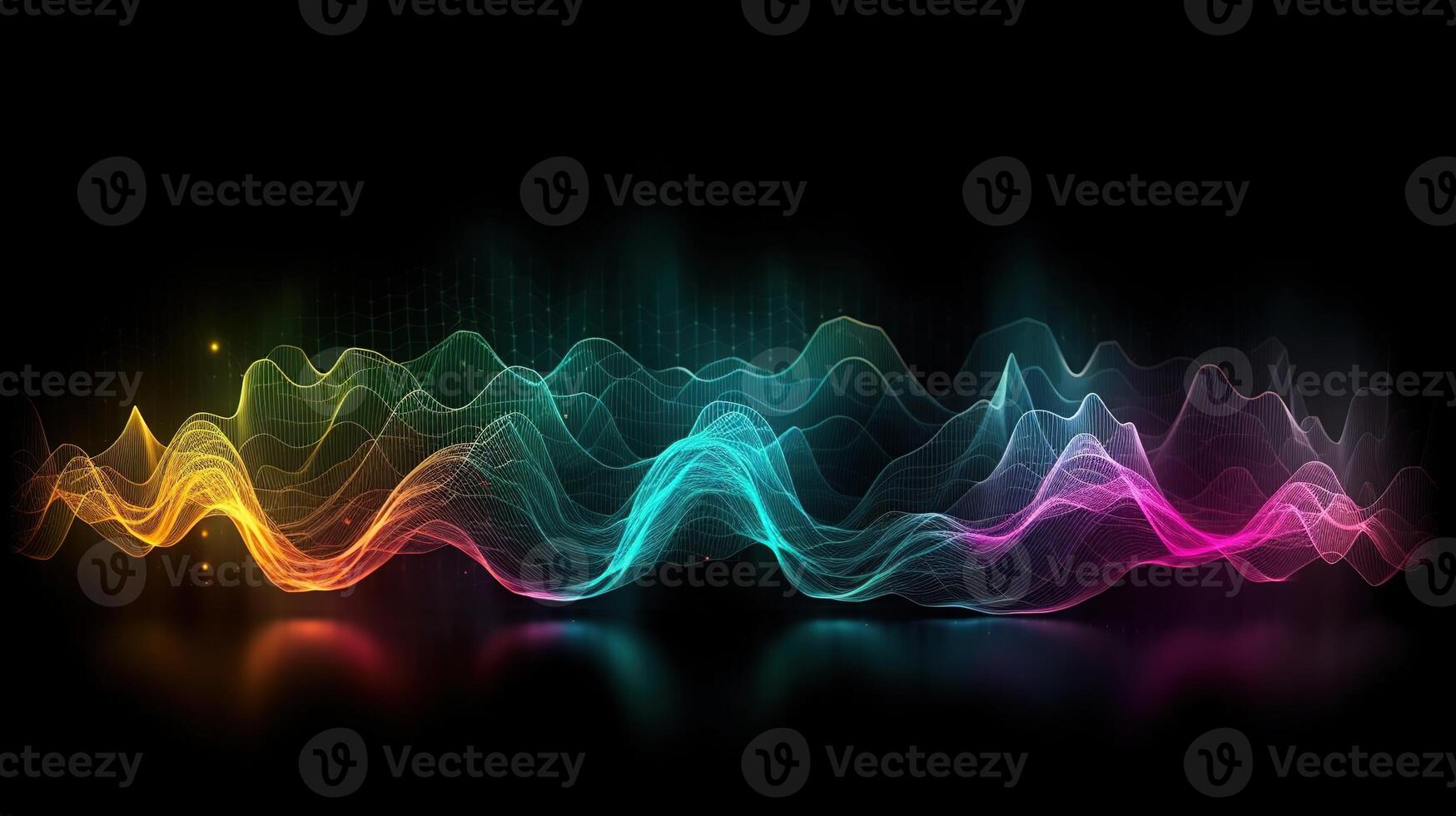 An Abstract Representation of Sound Waves and Music Frequencies. photo