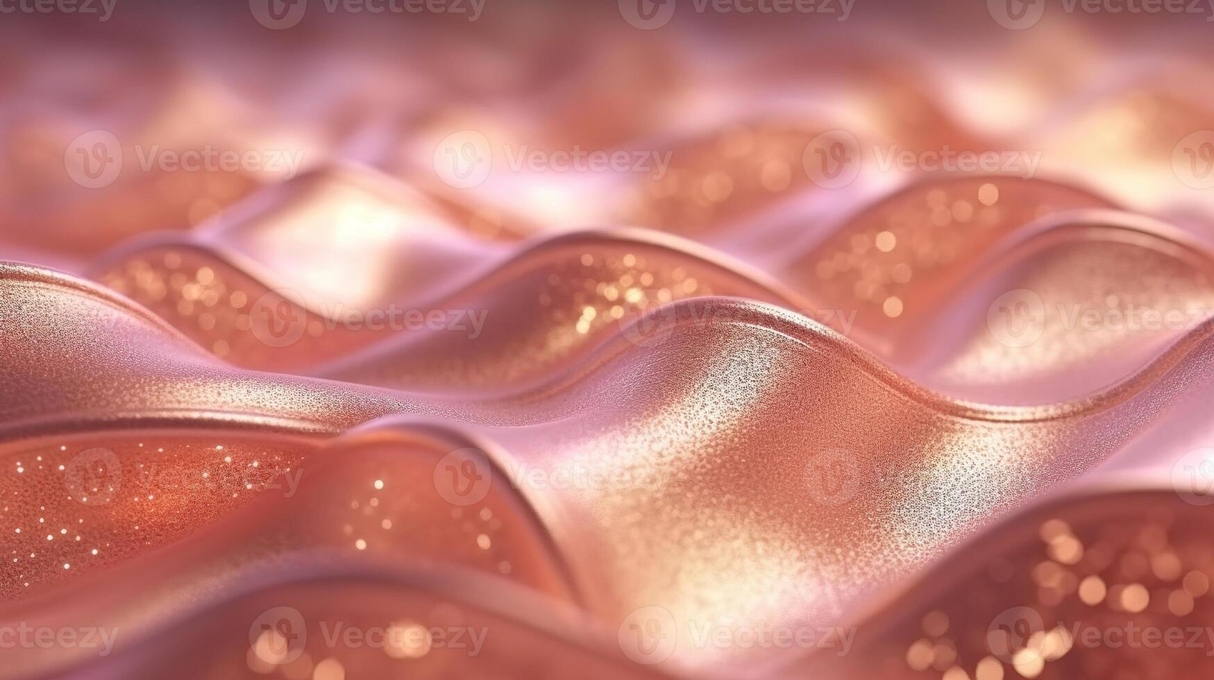 Rose Gold Bokeh Shiny Abstract Background. photo
