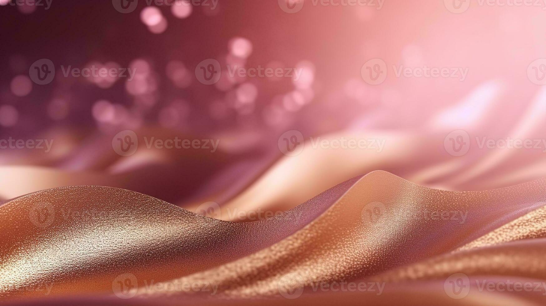 Rose Gold Bokeh Shiny Abstract Background. Generative AI photo