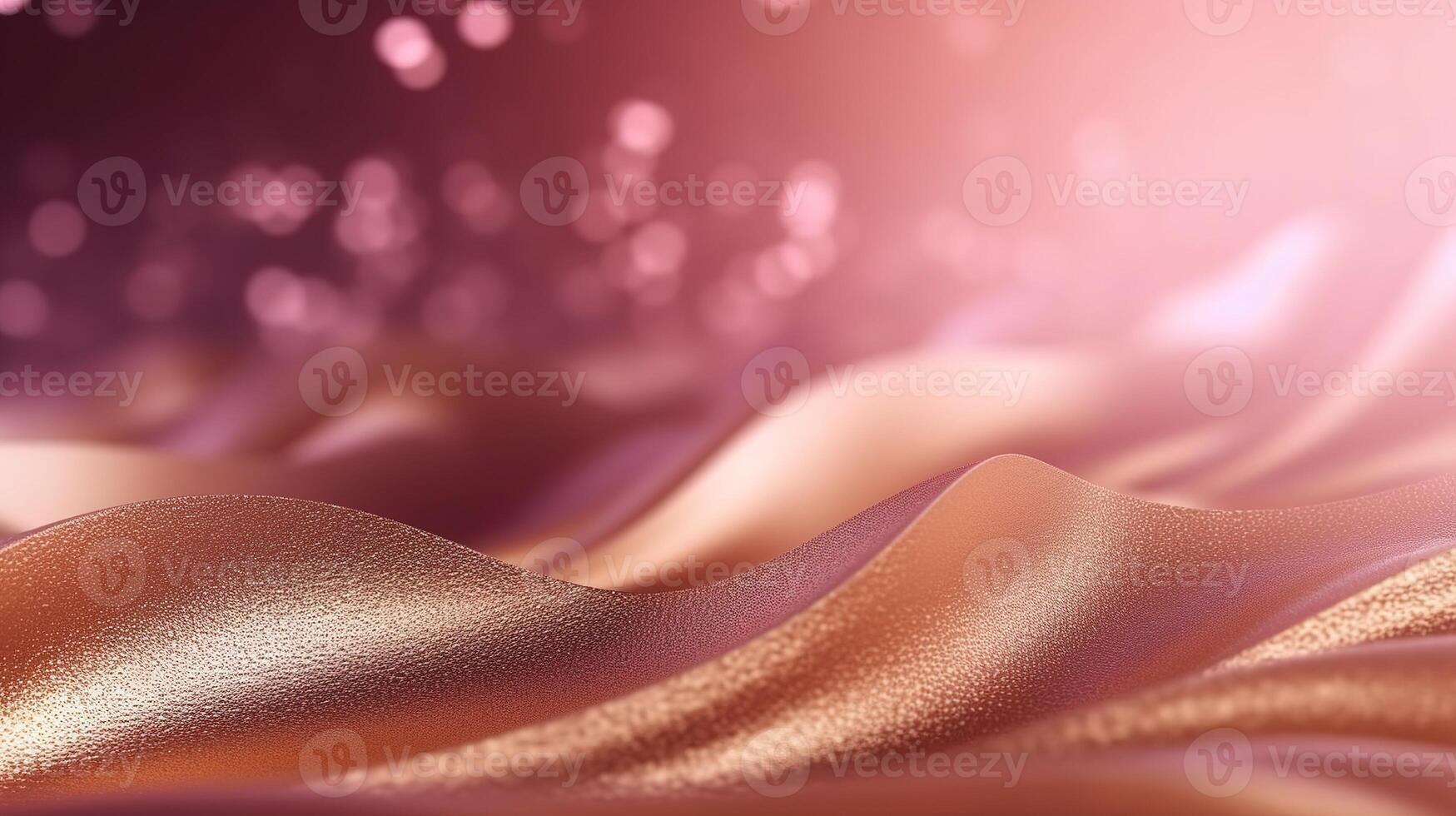 Rose Gold Bokeh Shiny Abstract Background. photo