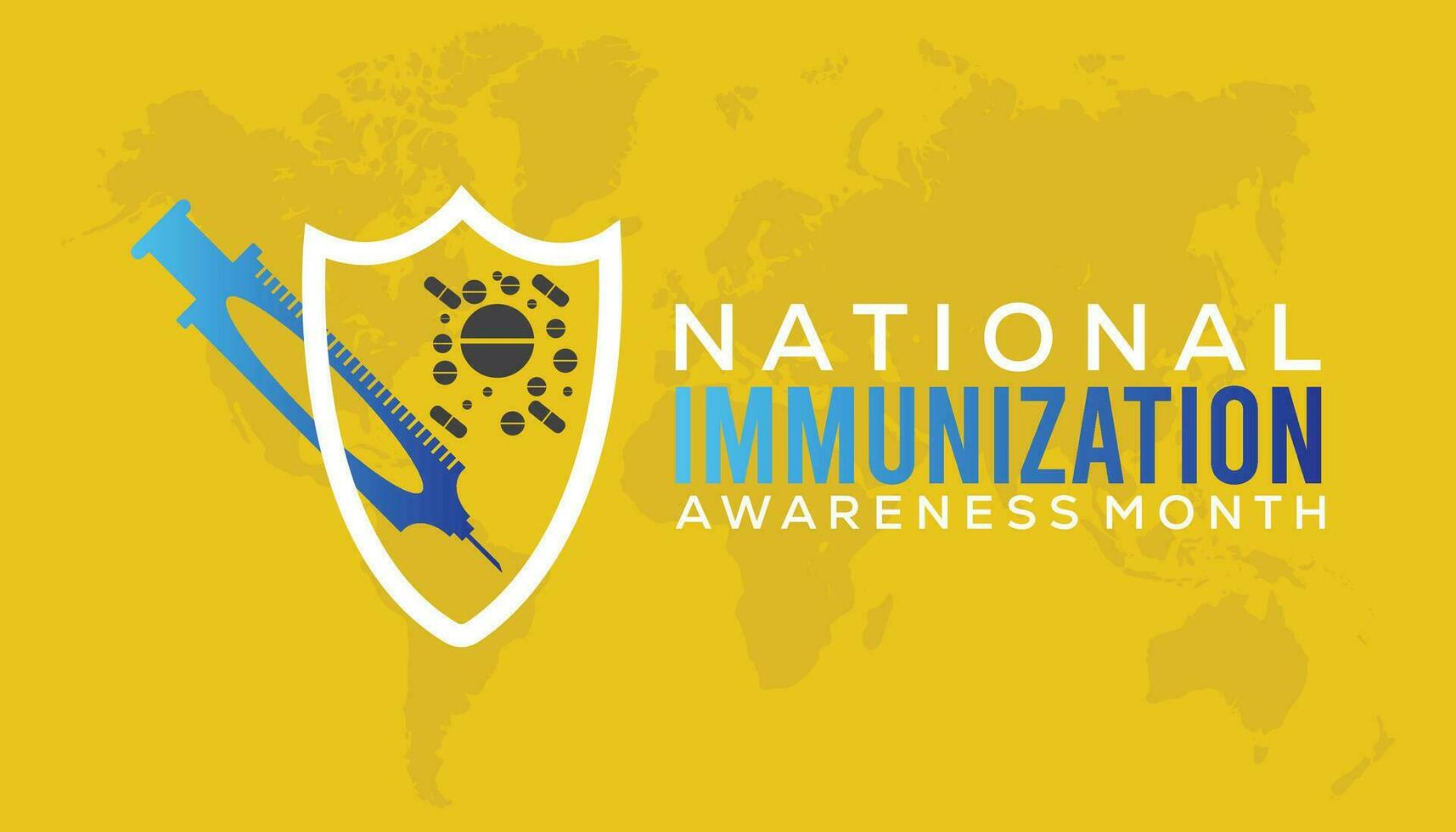 National Immunization Awareness Month. Vector illustration on white background