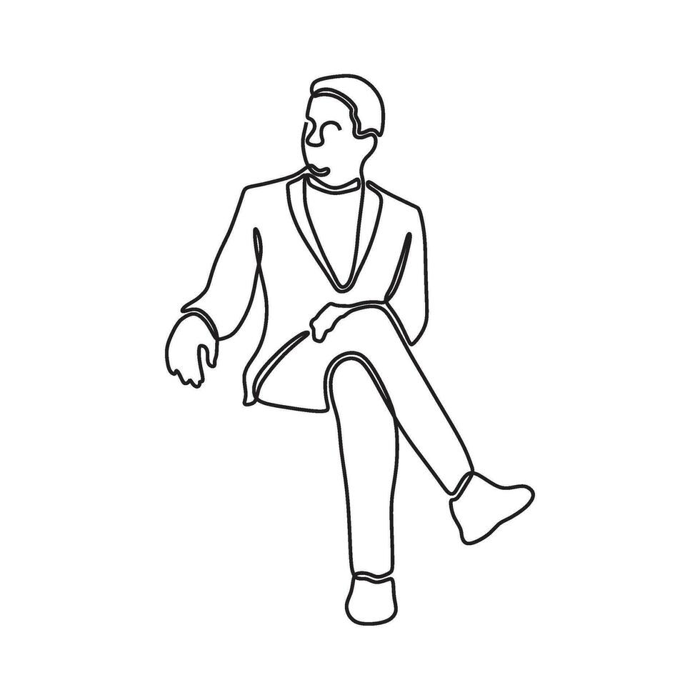 drawing man silhouette pose conceptual vector