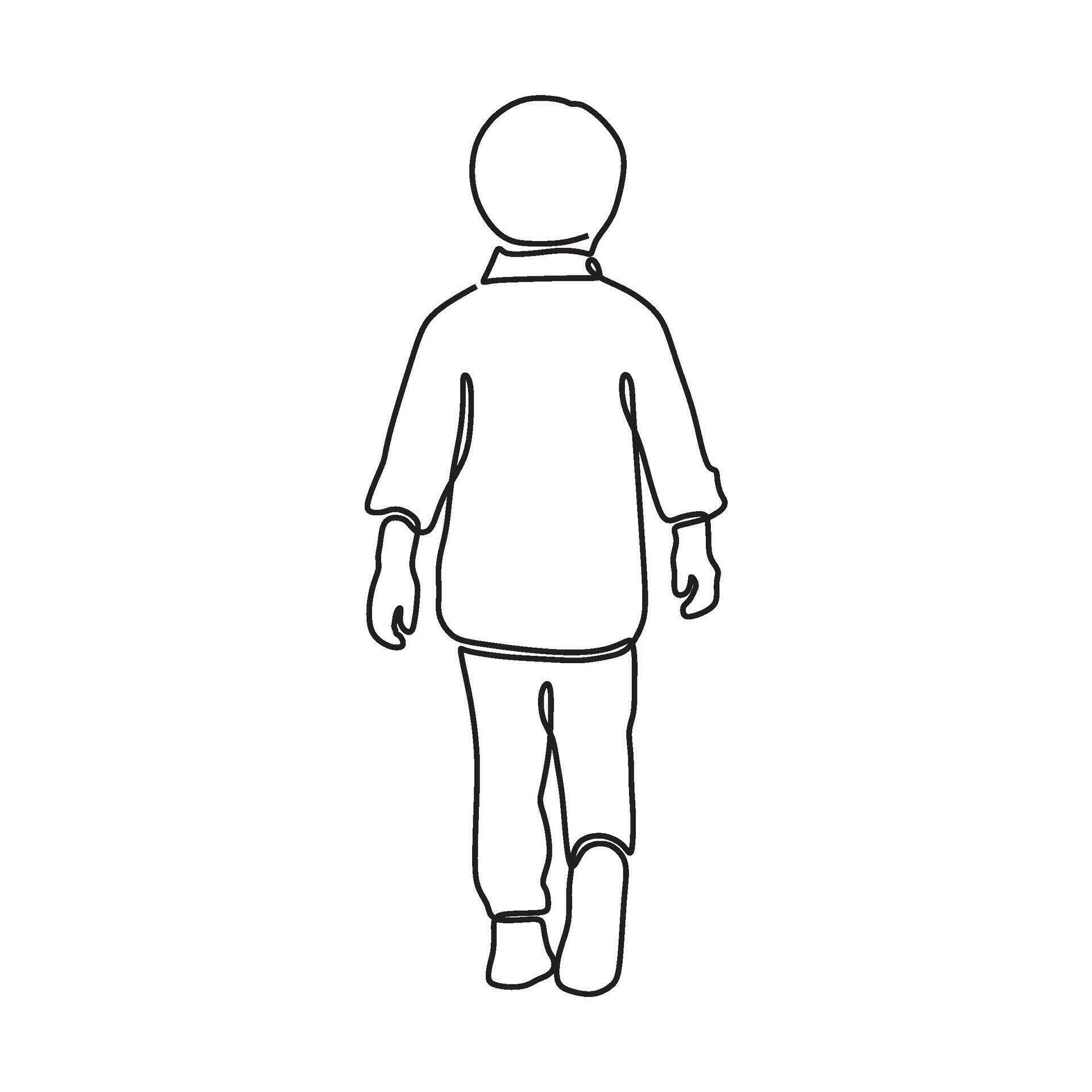 drawing lien art kid pose conceptual 25880126 Vector Art at Vecteezy