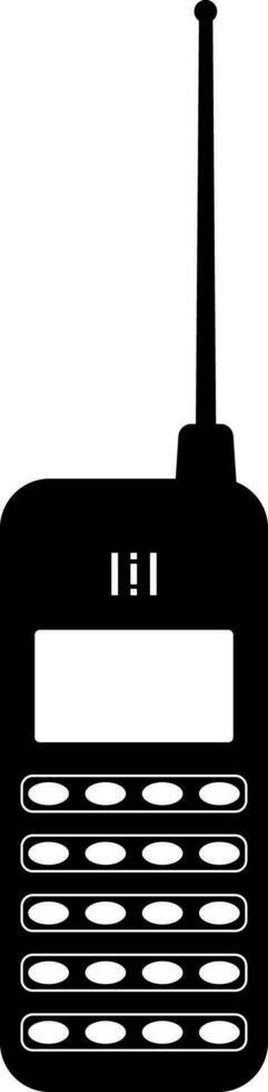 Black and white phone mobile cell cellular icon transparent background EPS Vector art