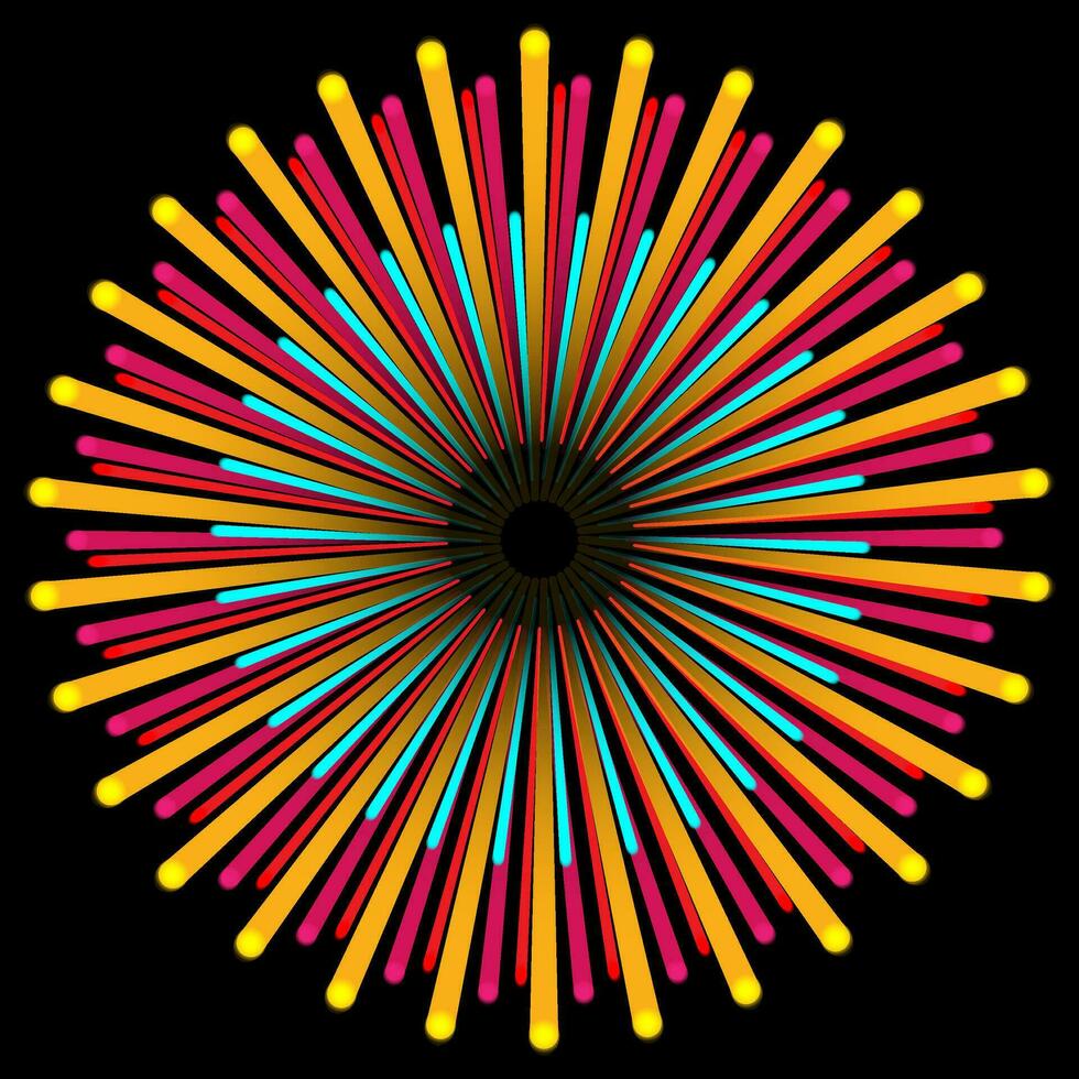 beautiful elegant circular star pattern sun explosion burst blast fire floral design color texture vector eps mandala