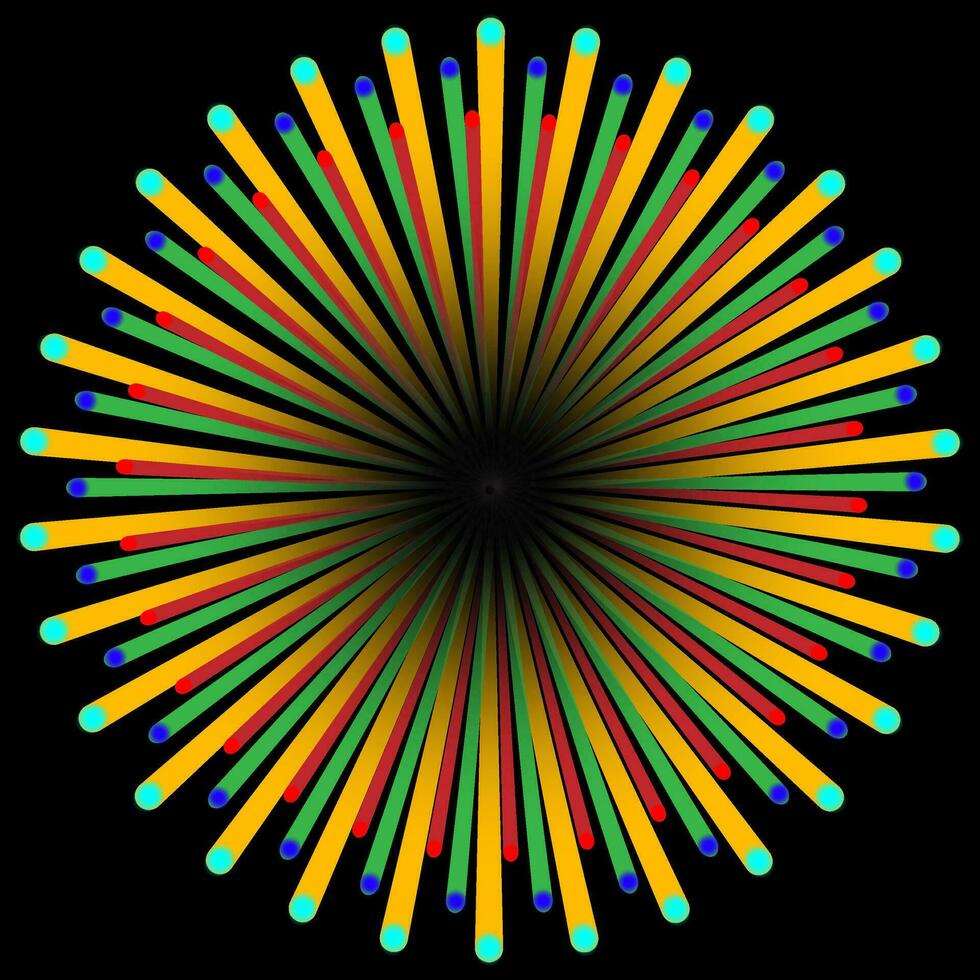 beautiful elegant circular star pattern sun explosion burst blast fire floral design color texture vector eps mandala