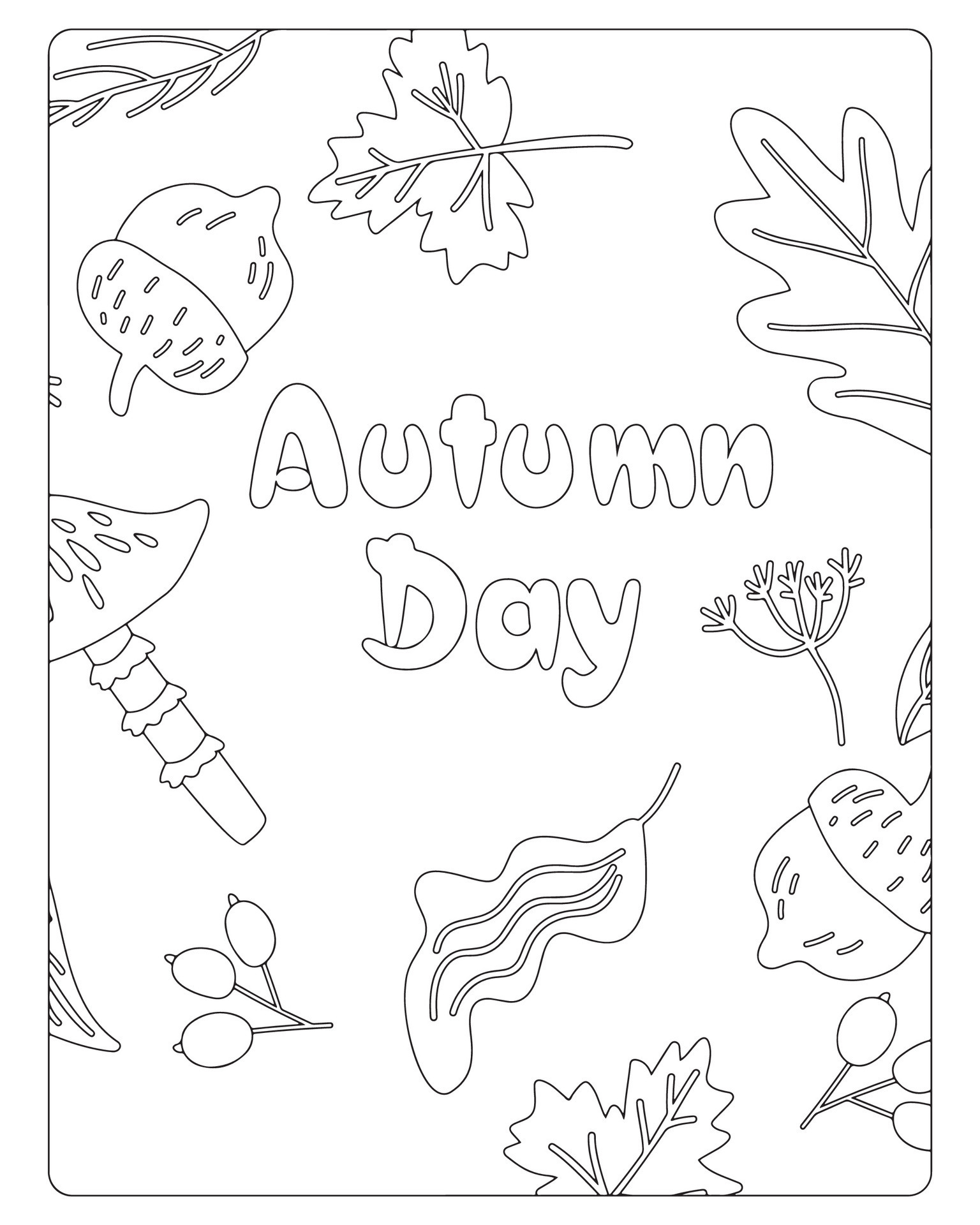 Autumn Coloring Pages for kids 25880342 Vector Art at Vecteezy