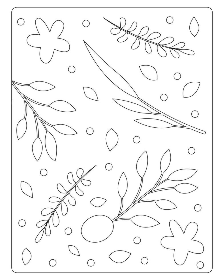 Autumn Coloring Pages for kids vector