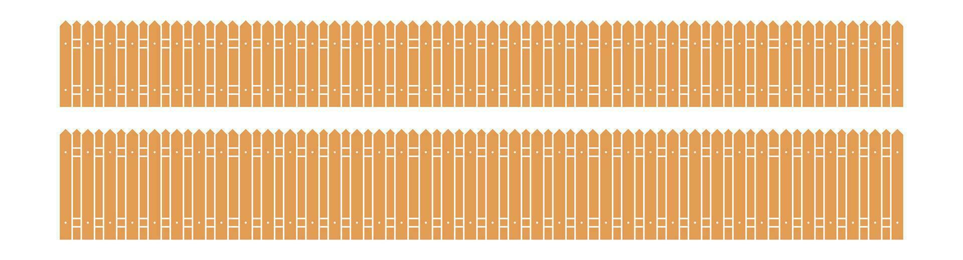 Colored fence in flat style vector illustration isolated on white
