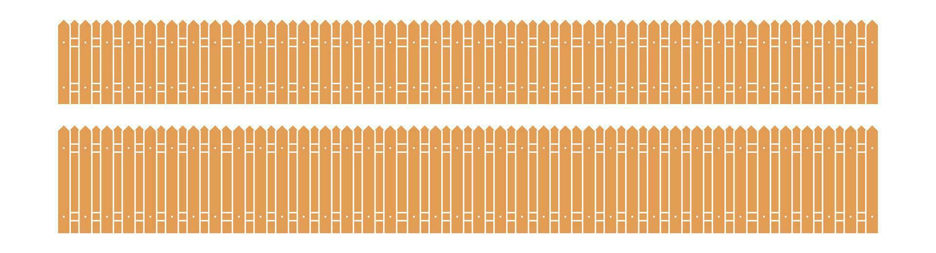 Colored fence in flat style vector illustration isolated on white