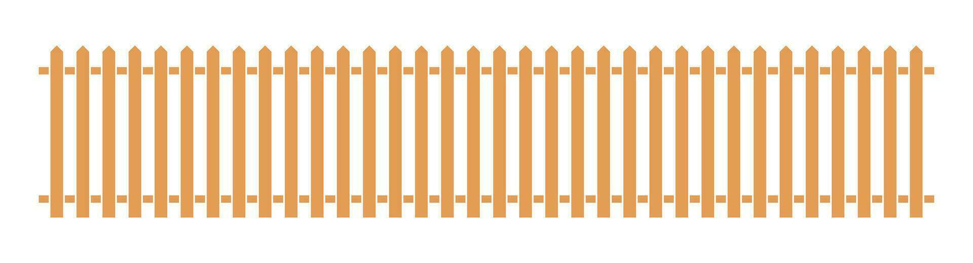Colored fence in flat style vector illustration isolated on white