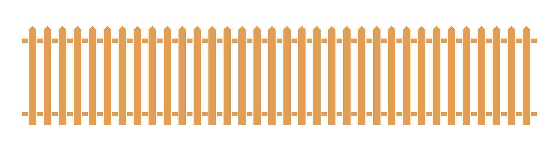 Colored fence in flat style vector illustration isolated on white