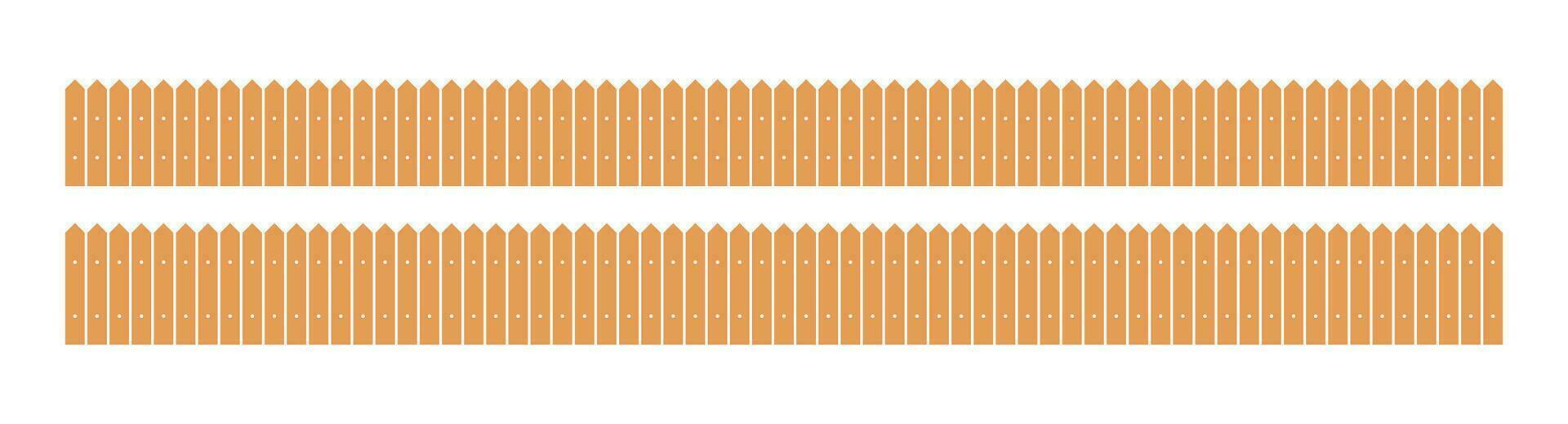 Colored fence in flat style vector illustration isolated on white