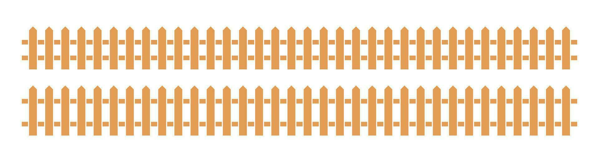 Colored fence in flat style vector illustration isolated on white