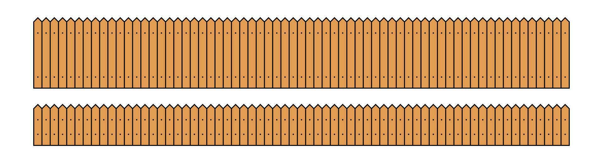 Colored outline fence in flat style vector illustration isolated on white