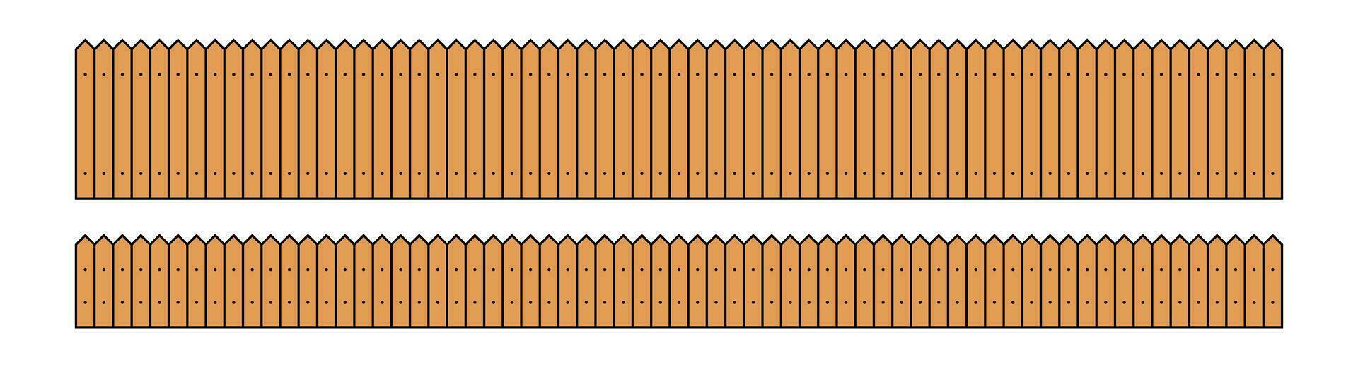 Colored outline fence in flat style vector illustration isolated on white