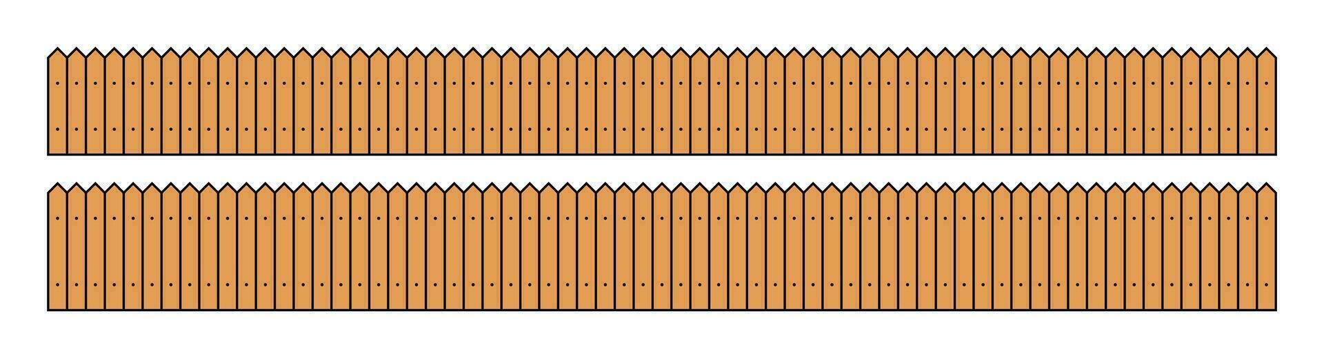 Colored outline fence in flat style vector illustration isolated on white