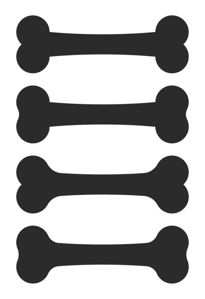 Dog bone icon vector illustration in flat style