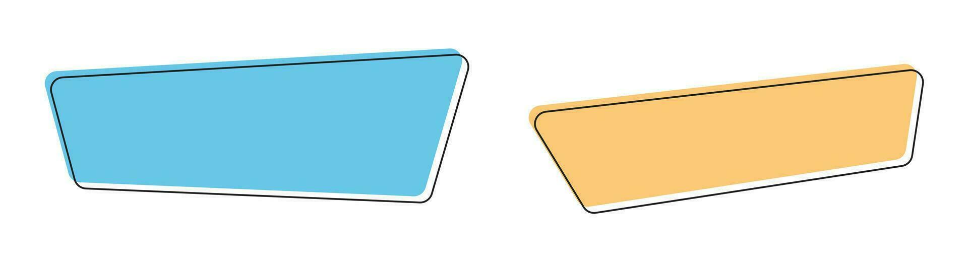 geométrico de colores pancartas en plano estilo vector ilustración aislado en blanco