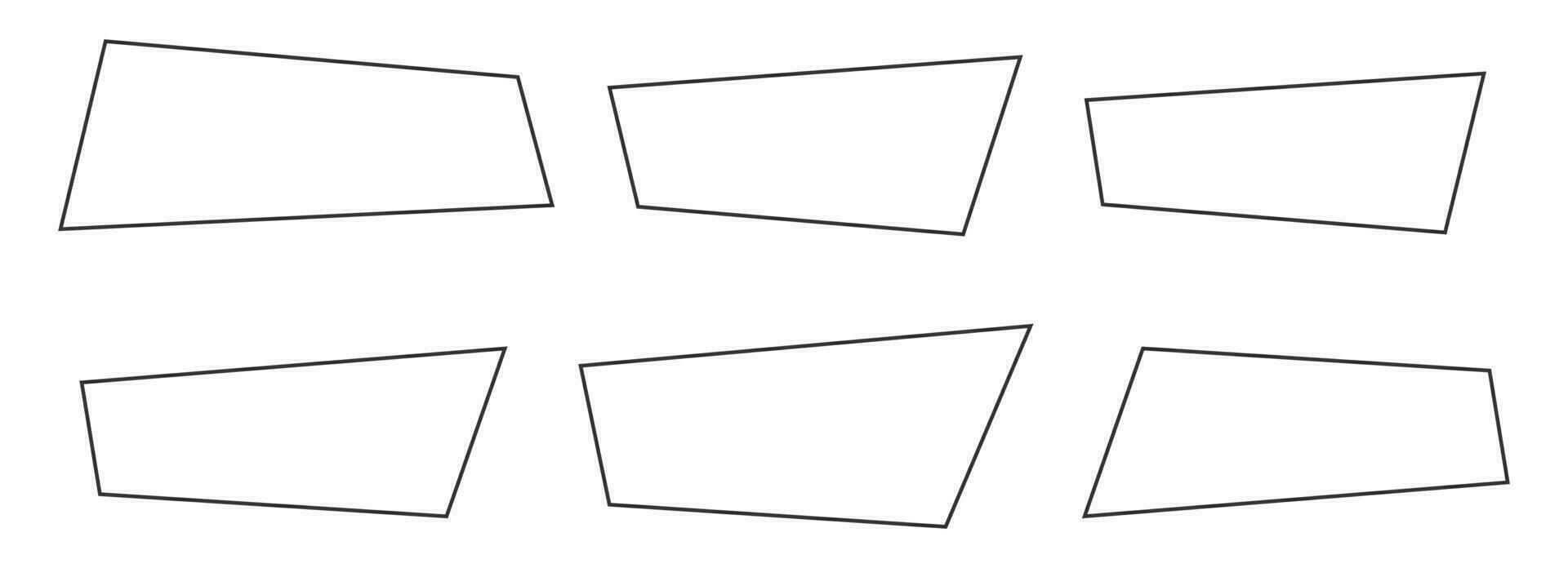 geométrico línea pancartas en plano estilo vector ilustración aislado en blanco