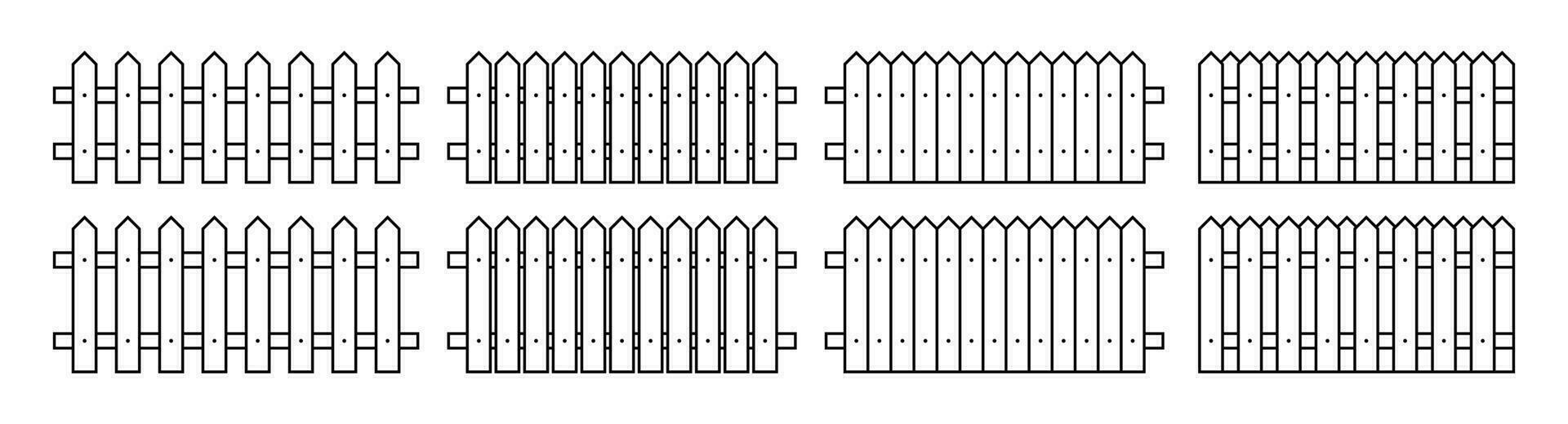 Outline fence in flat style vector illustration isolated on white