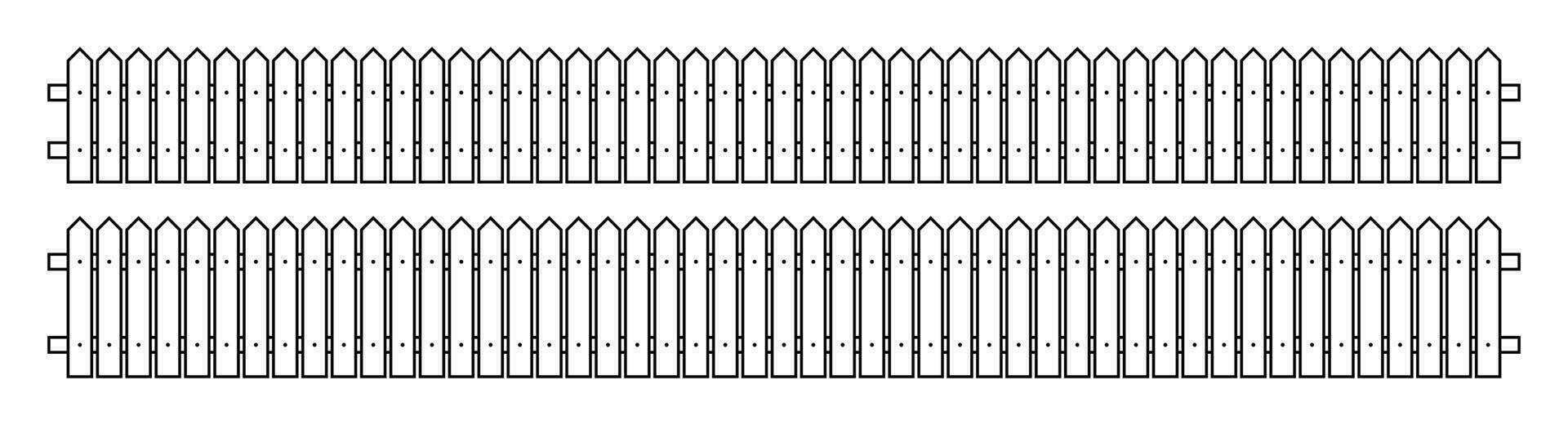 Outline fence in flat style vector illustration isolated on white