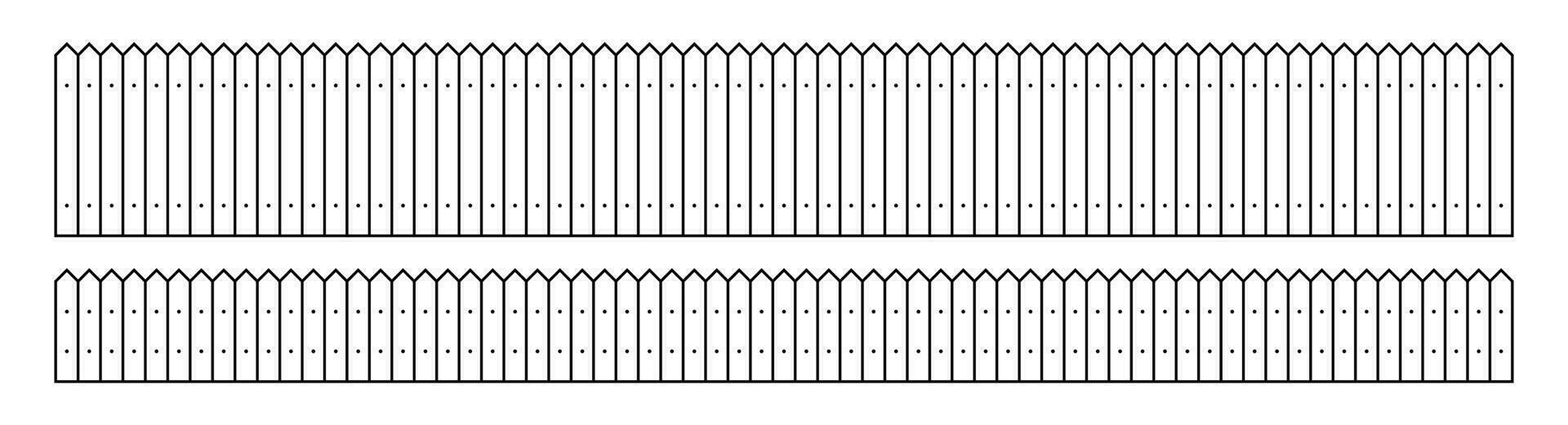 Outline fence in flat style vector illustration isolated on white