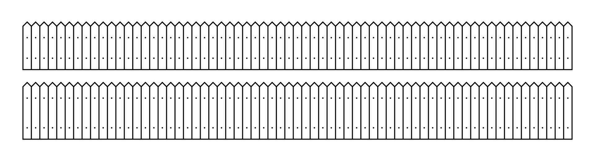 Outline fence in flat style vector illustration isolated on white